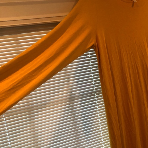 Beautiful Ruffled bottom Mustard Maxi Dress! - Picture 5 of 6